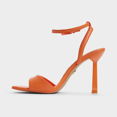 Aldo Illustrious Medium Orange Women's Strappy Heels - Strappy heeled sandal, Stiletto heel Women