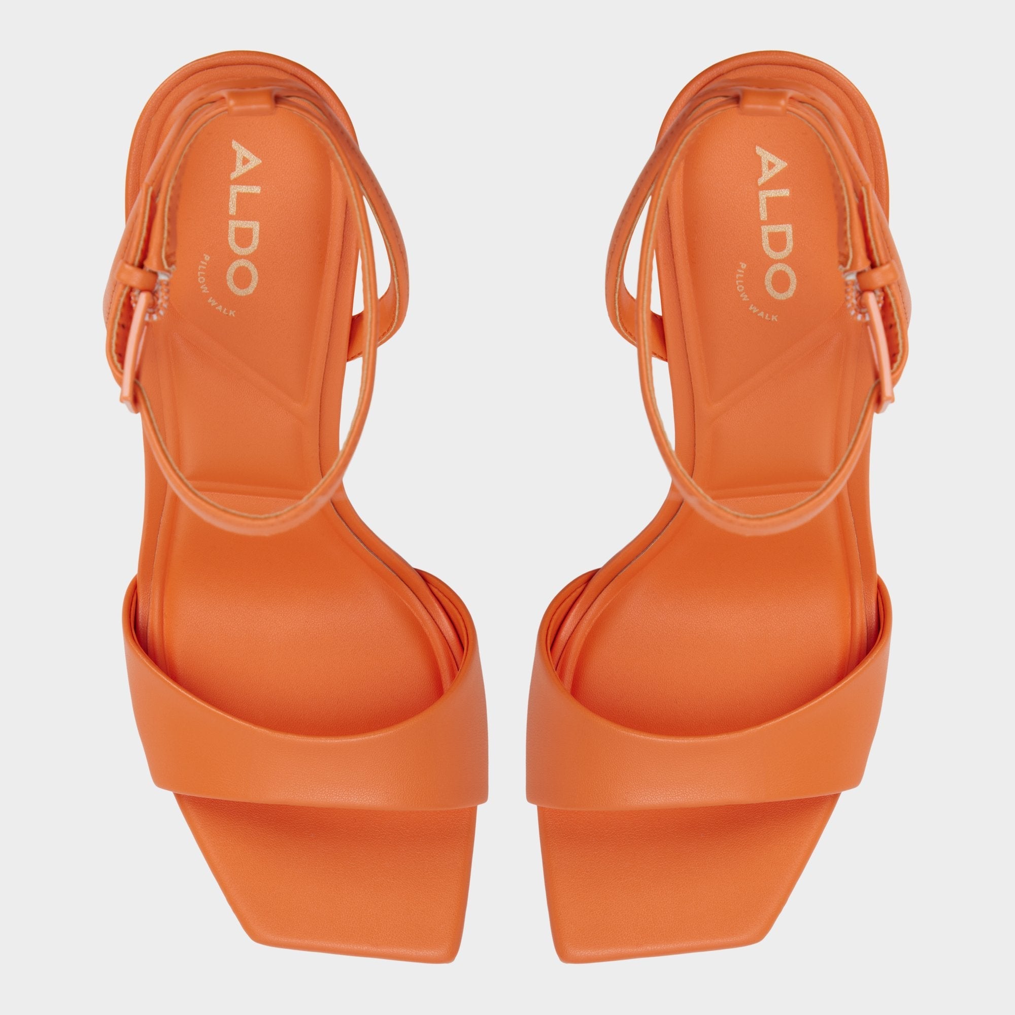 Aldo Illustrious Medium Orange Women's Strappy Heels - Strappy heeled sandal, Stiletto heel Women
