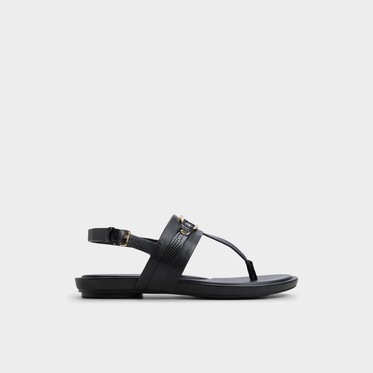 Aldo Taylen Black Women's Footbed sandals - T-strap sandal Women