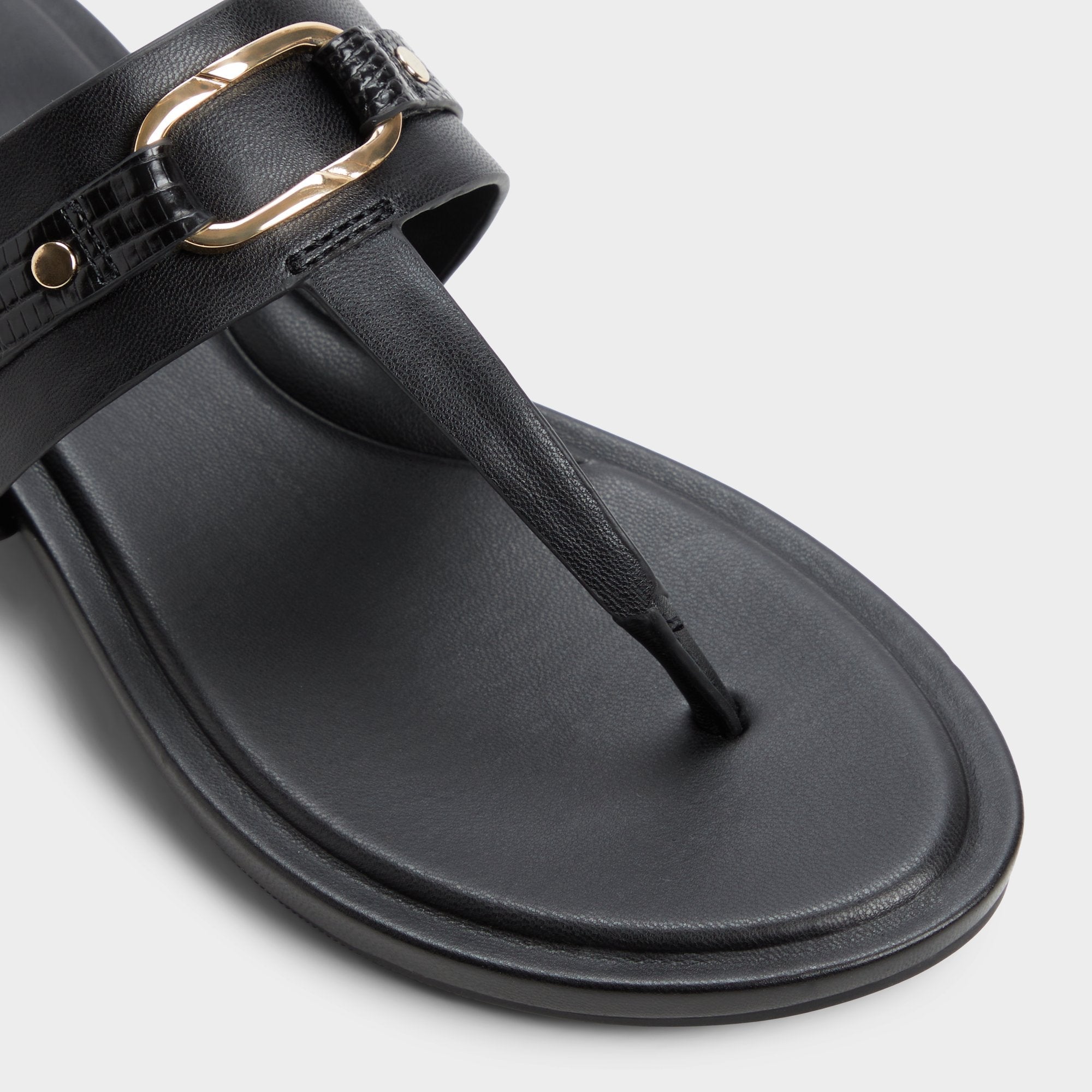 Aldo Taylen Black Women's Footbed sandals - T-strap sandal Women