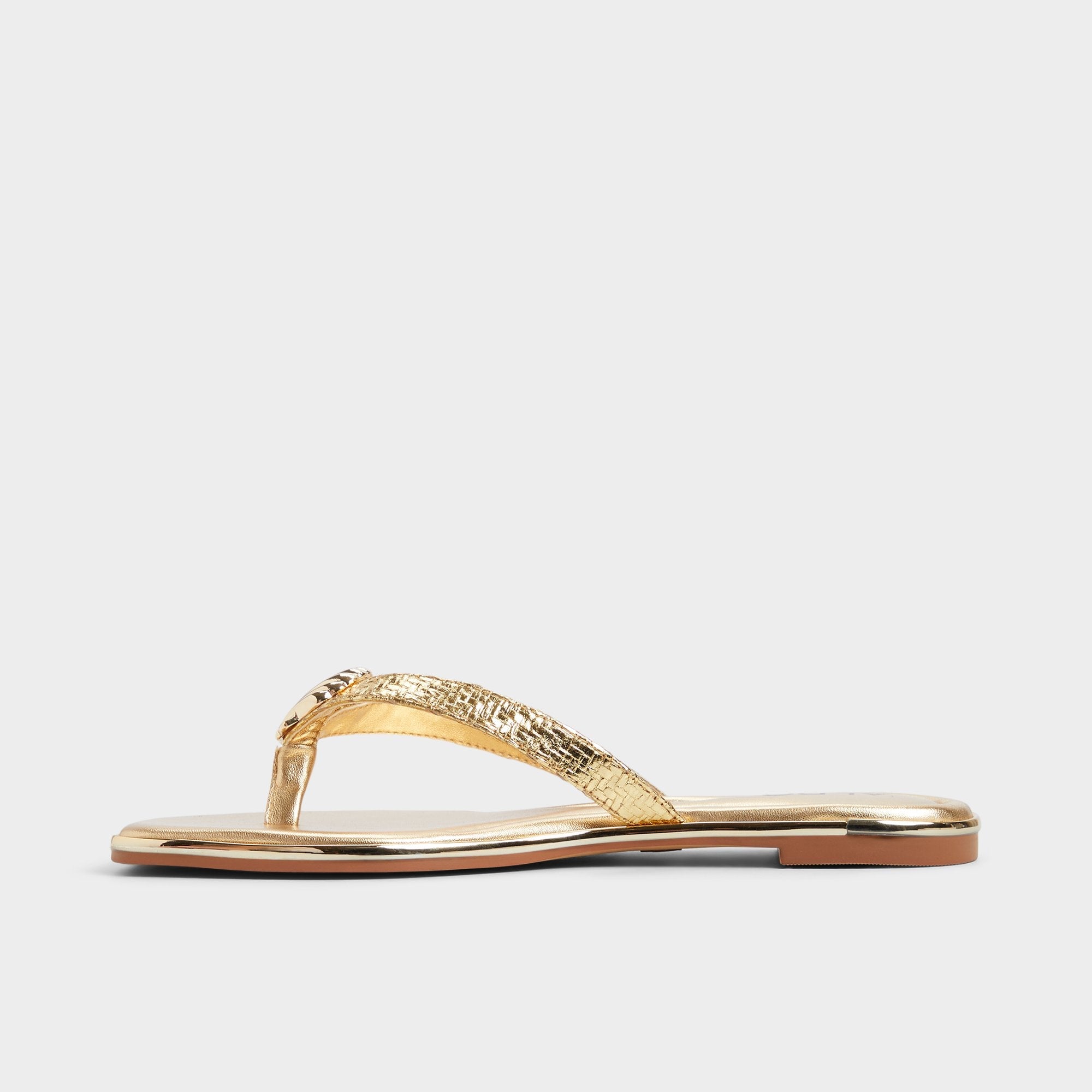 Aldo Conchiglia Gold Women's Flats - Flip flop Women