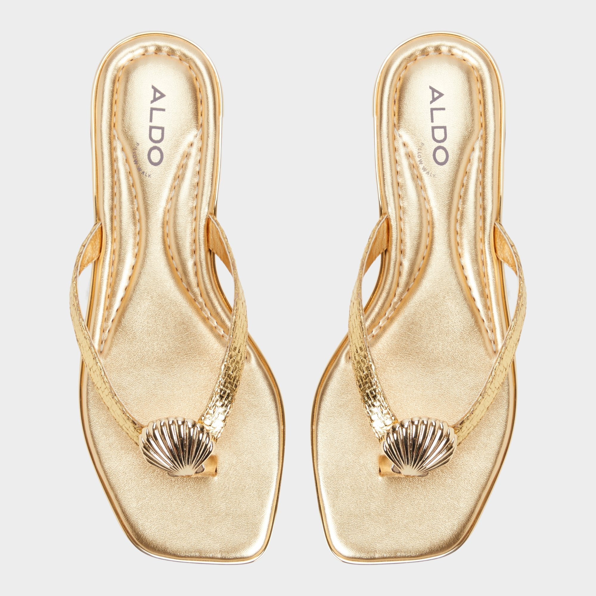 Aldo Conchiglia Gold Women's Flats - Flip flop Women