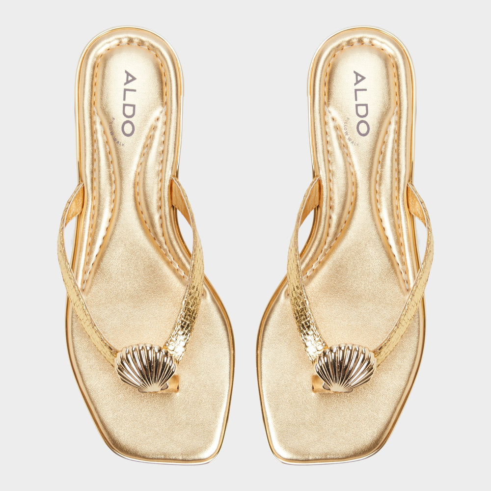 Aldo Conchiglia Gold Women's Flats - Flip flop Women