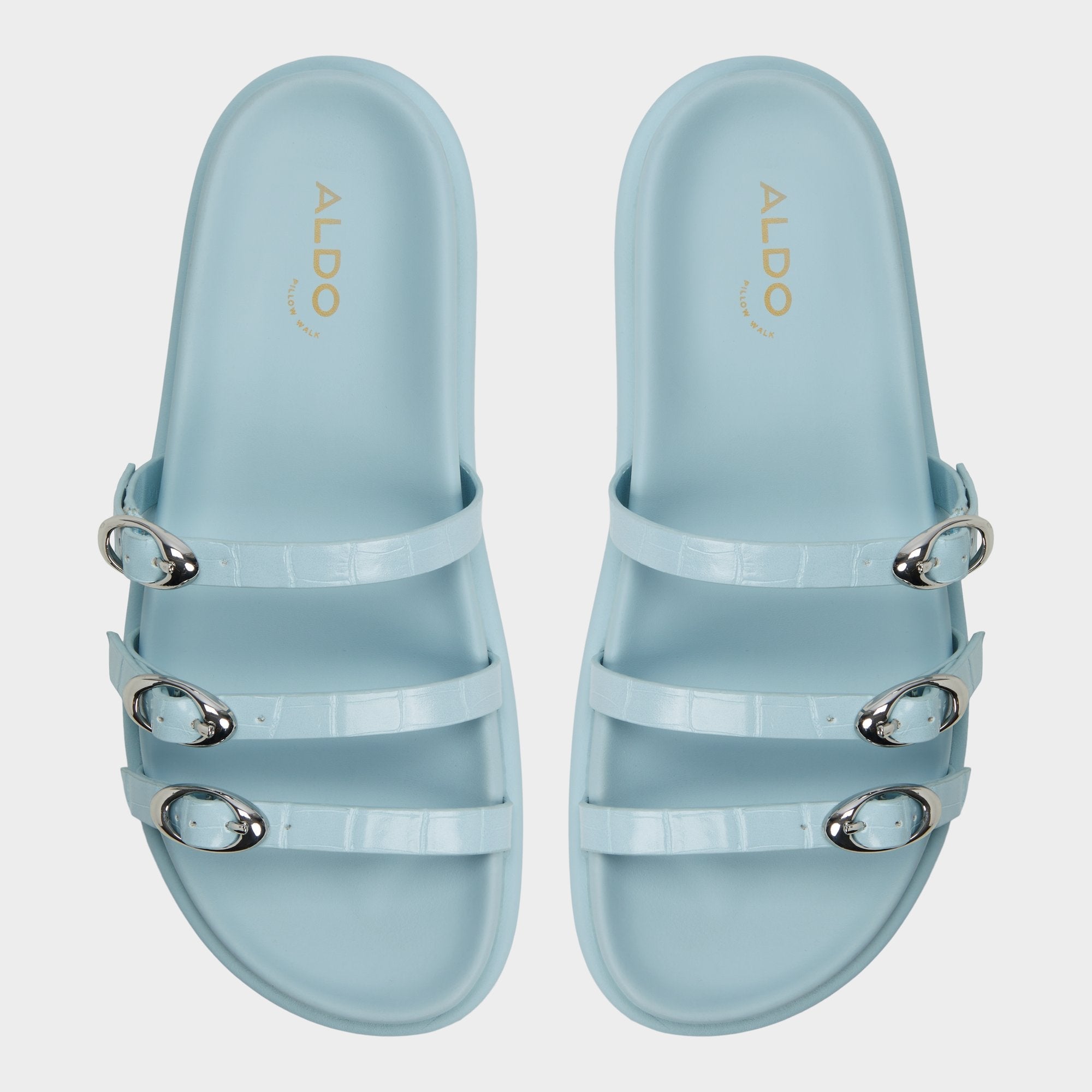 Aldo Zephyra Pastel Blue Women's Footbed sandals - Footbed sandal Women