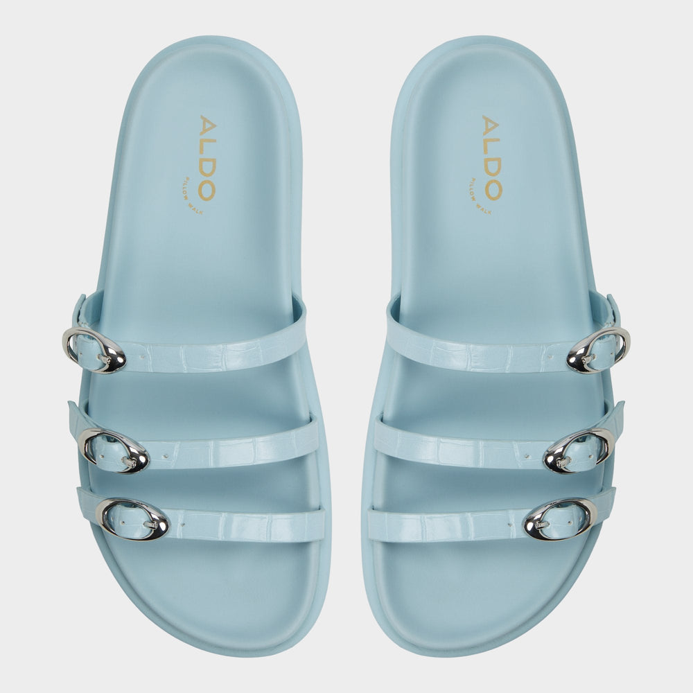 Aldo Zephyra Pastel Blue Women's Footbed sandals - Footbed sandal Women