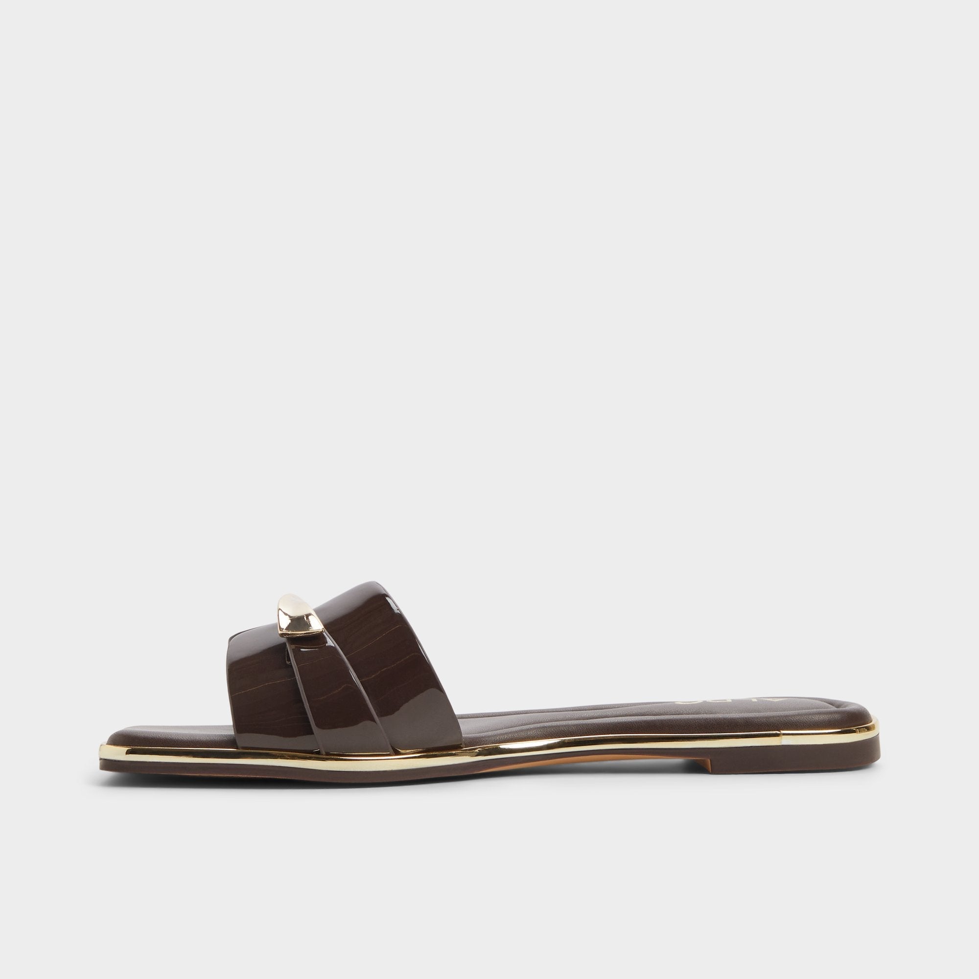 Aldo Darlina Medium Brown Women's Flats - Slide sandal Women