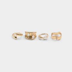 Aldo Alexxe in Gold Clear Multi - Ring Women|Accessories|New