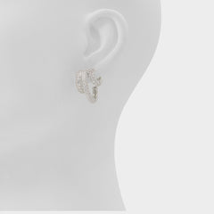 Aldo Glitzys in Silver Clear Multi - Hoop earrings Women|Accessories