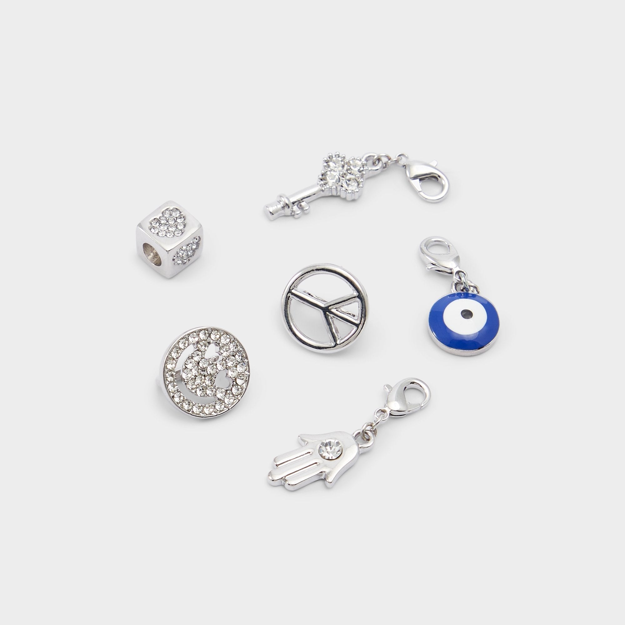 Aldo Lacecharms Silver/Clear Multi Women's Shoe Charms & Laces - Shoe charms Women|Accessories