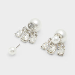 Aldo Olililith Silver/Clear Multi Women's Earrings - Earrings Women|Accessories