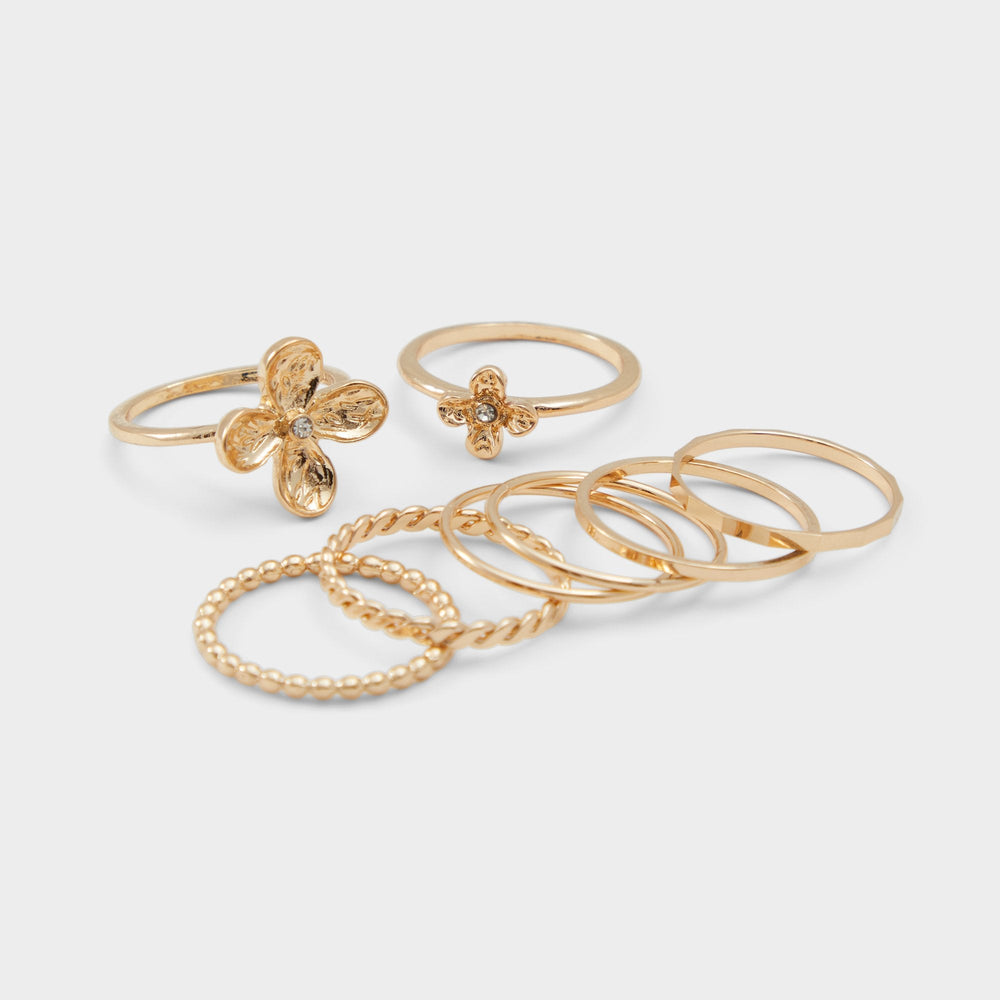 Aldo Kiliwiel Gold/Clear Multi Women's Rings - Multi finger rings Women|Accessories