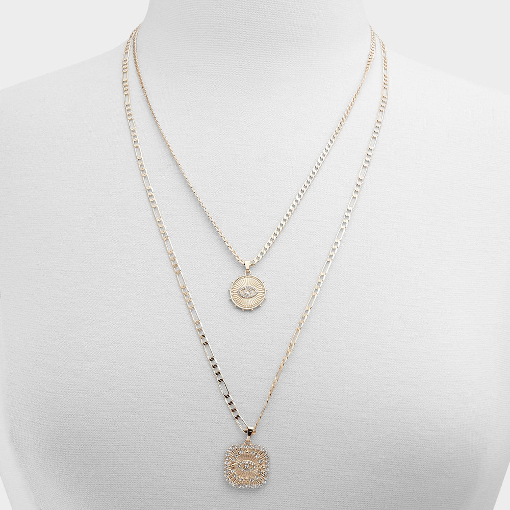 Aldo Naewin Gold/Clear Multi Women's Necklaces - Layered necklace Women