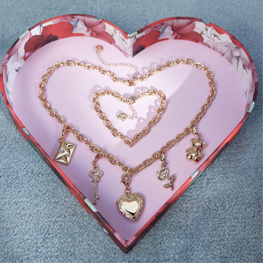 Aldo Bemyvalentine Gold/Clear Multi Women's Specialty - Necklace & bracelet set Women