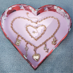 Aldo Bemyvalentine Gold/Clear Multi Women's Specialty - Necklace & bracelet set Women