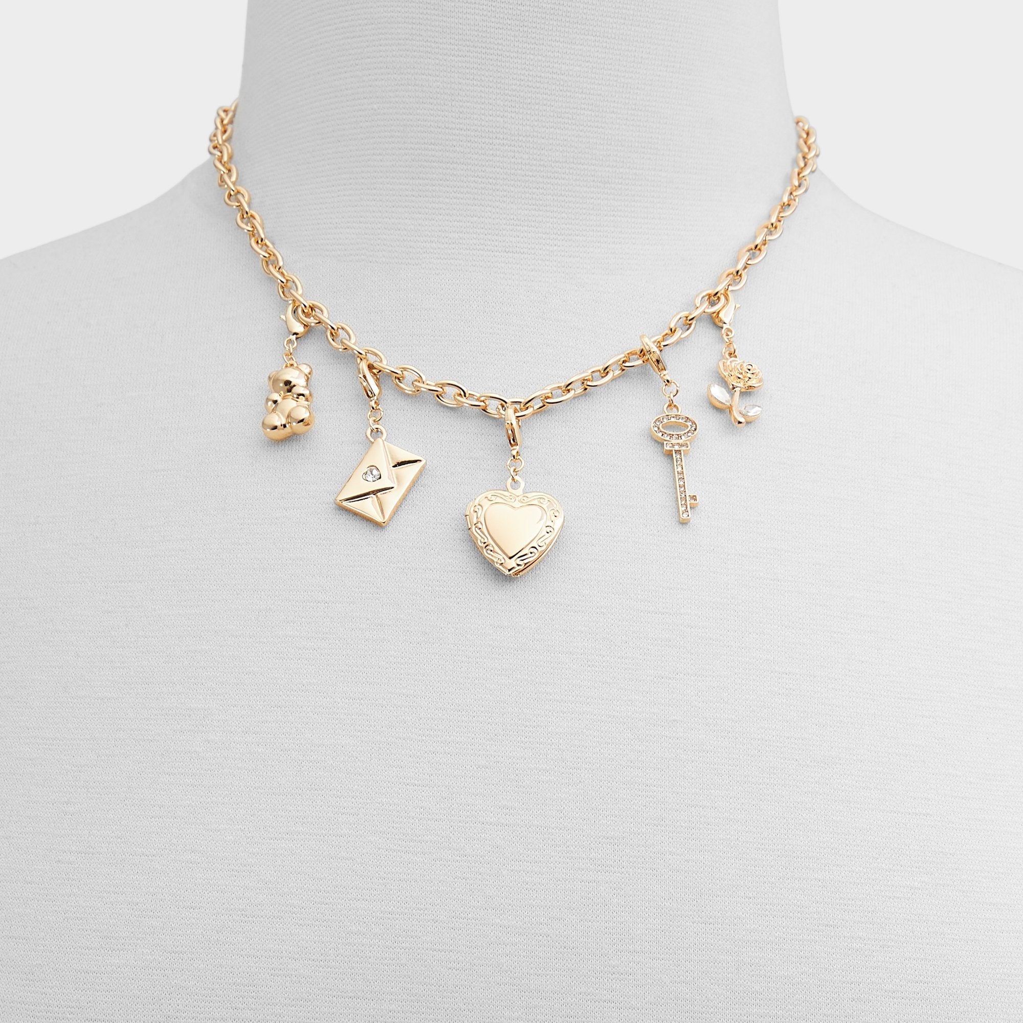 Aldo Bemyvalentine Gold/Clear Multi Women's Specialty - Necklace & bracelet set Women