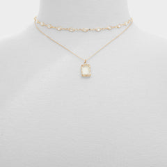 Aldo Destinie Gold/Clear Multi Women's Necklaces - Layered necklace Women|Accessories