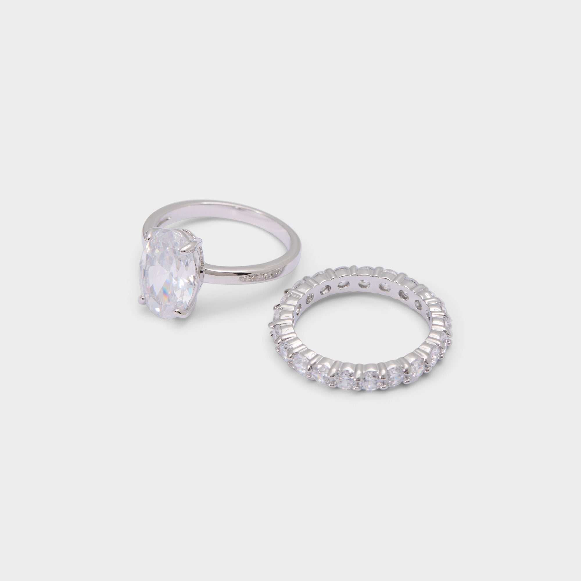 Aldo Ovalsparkles in Silver Clear Multi - Ring Women|Accessories