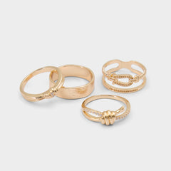 Aldo Knotta in Gold Clear Multi - Multi finger rings Women|Accessories