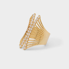 Aldo Glimmery in Gold Clear Multi - Stackable rings Women|Accessories