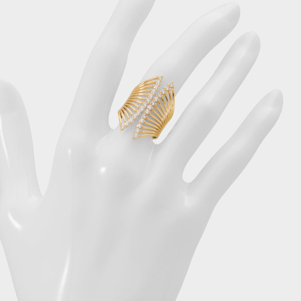 Aldo Glimmery in Gold Clear Multi - Stackable rings Women|Accessories