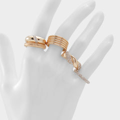 Aldo Lovelanguage Gold/Clear Multi Women's Rings - Ring Women|Accessories