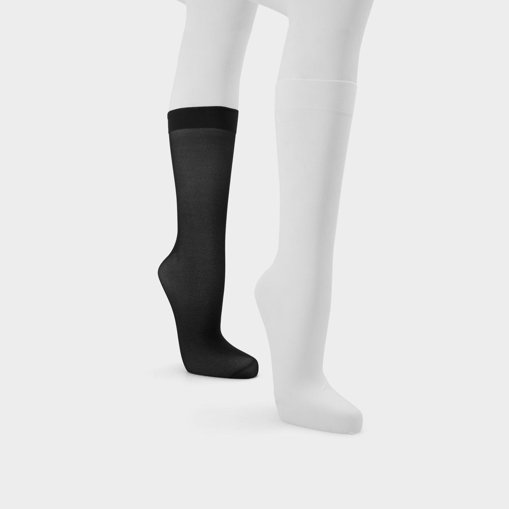 Aldo Sleekstep in Black White - Knee high socks Women|Accessories