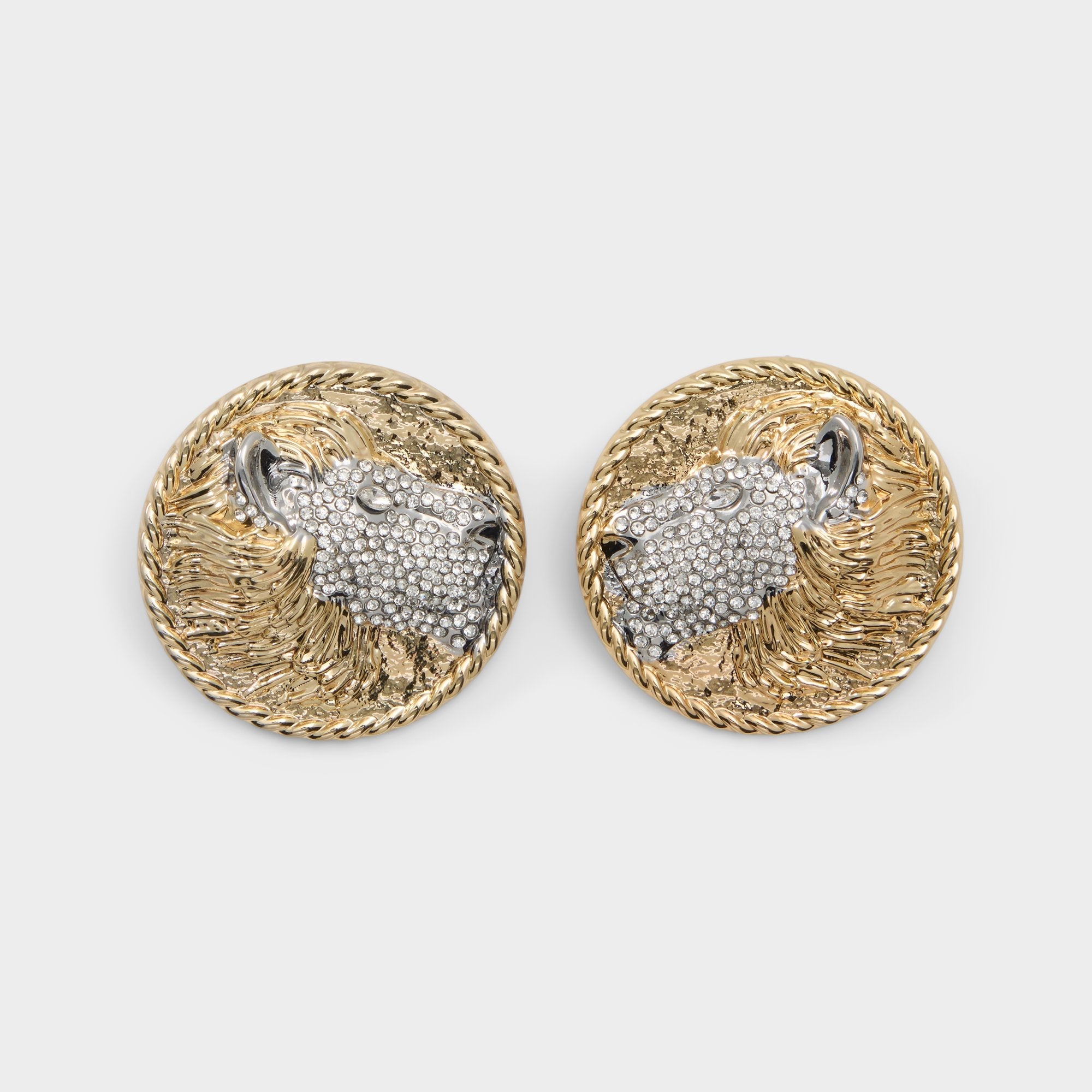 Aldo Lionesse in Gold Clear Multi - Button earrings Women|Accessories