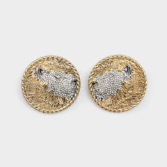 Aldo Lionesse in Gold Clear Multi - Button earrings Women|Accessories
