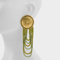 Aldo Eyeconic in Green - Chandelier earrings Women|Accessories