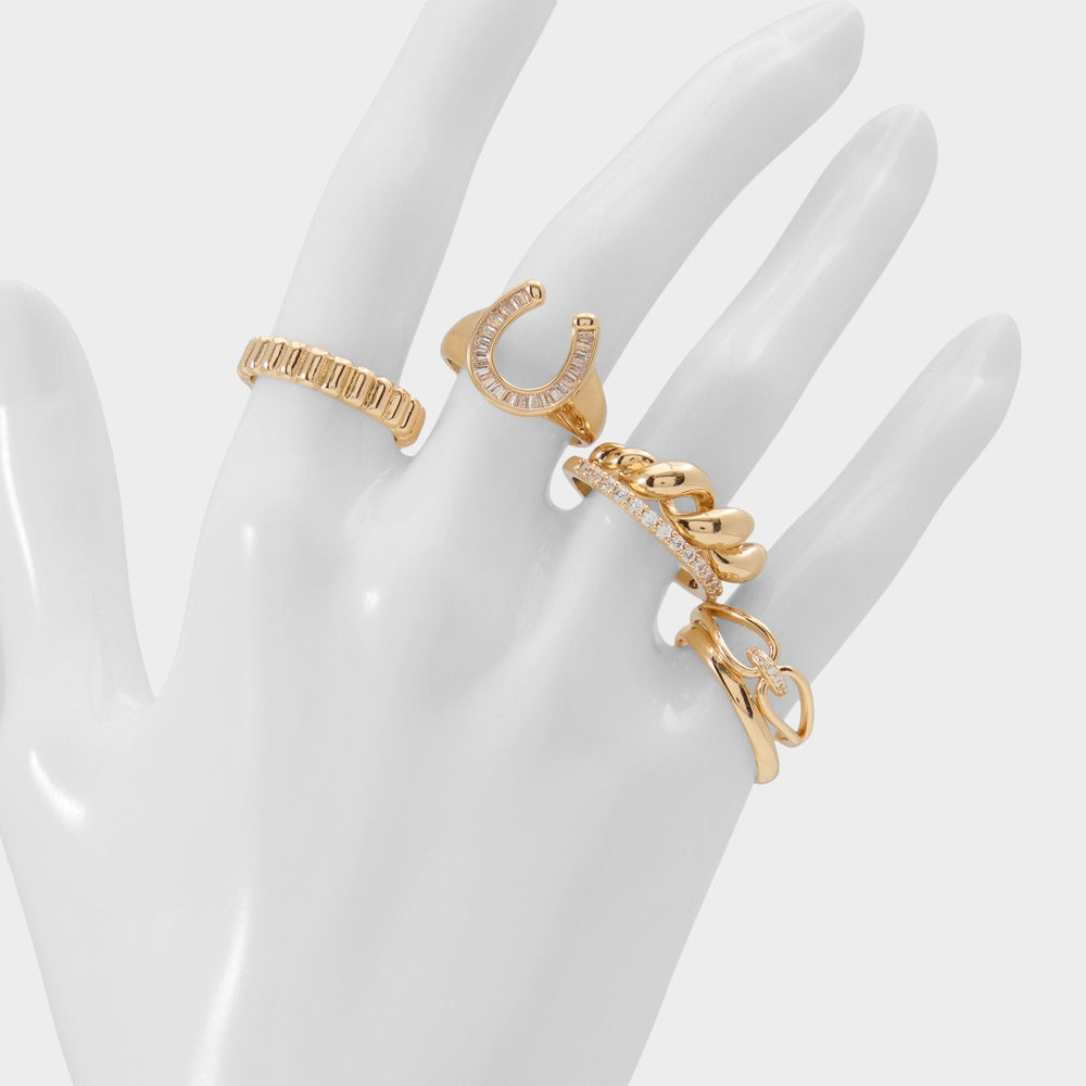 Aldo Luckyrings in Gold Clear Multi - Multi finger rings Women|Accessories