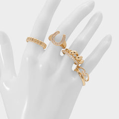 Aldo Luckyrings in Gold Clear Multi - Multi finger rings Women|Accessories