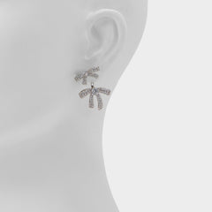 Aldo Bows in Silver Clear Multi - Earrings Women|Accessories