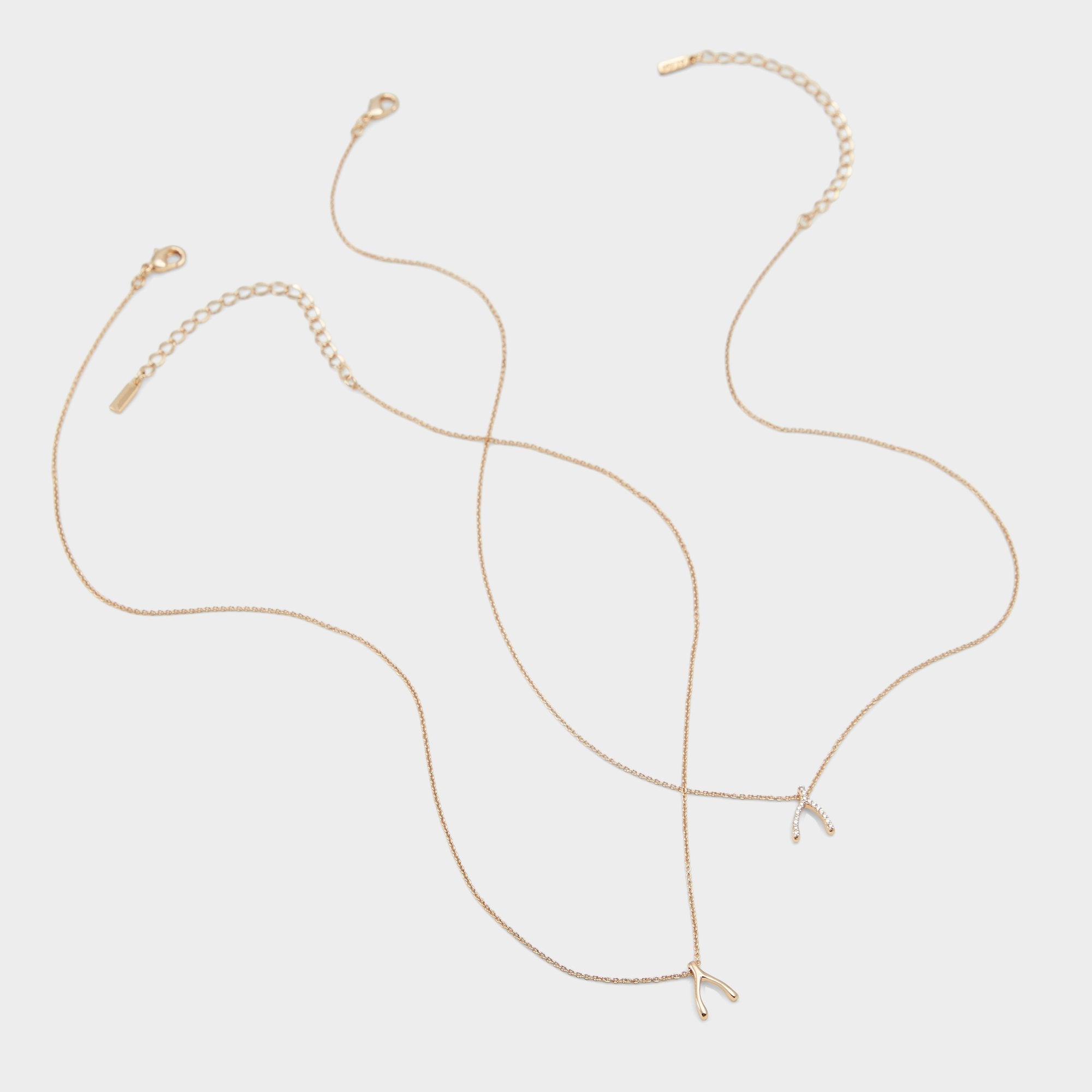 Aldo Makeawish Gold/Clear Multi Women's Necklaces - Gift set Women|Accessories