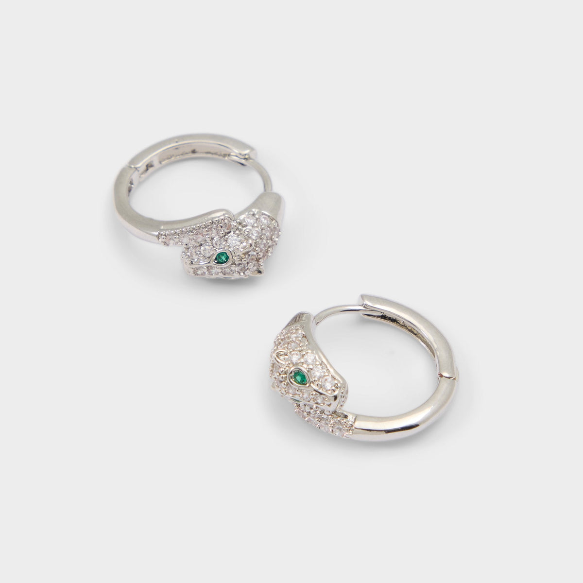 Aldo Feraluxe in Silver Clear Multi - Hoop earrings Women|Accessories