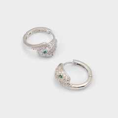 Aldo Feraluxe in Silver Clear Multi - Hoop earrings Women|Accessories