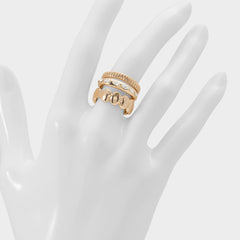 Aldo Bublle in Gold Clear Multi - Stackable rings Women|Accessories