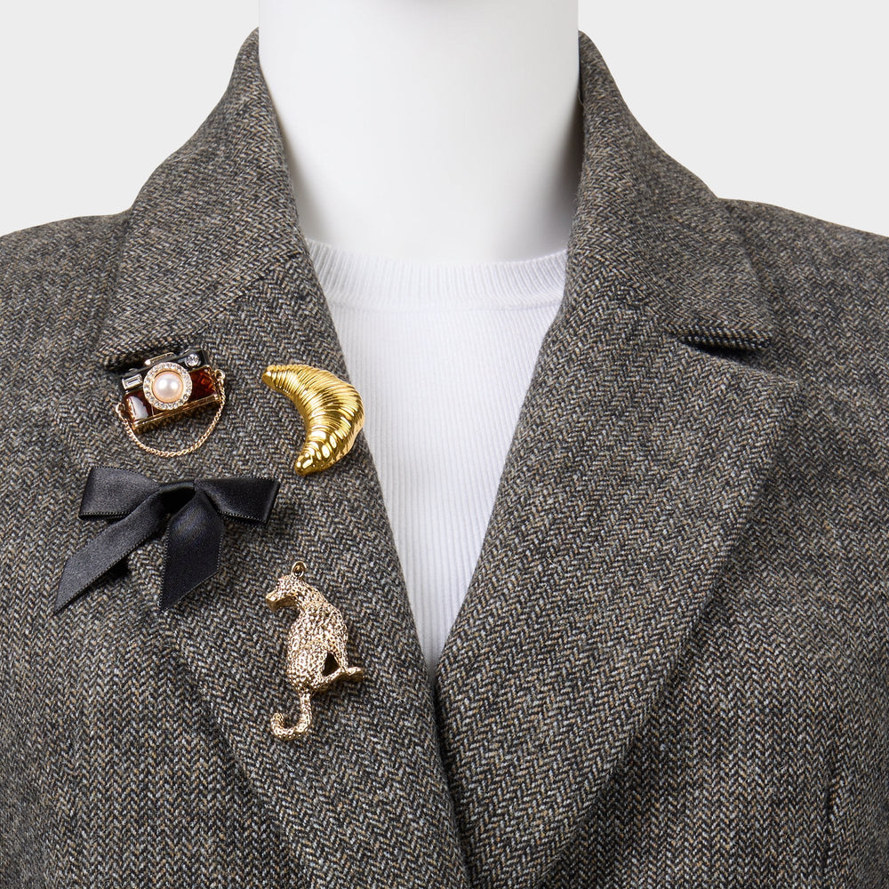 Aldo Chicpins in Black Gold Multi - Decorative brooch Women|Accessories
