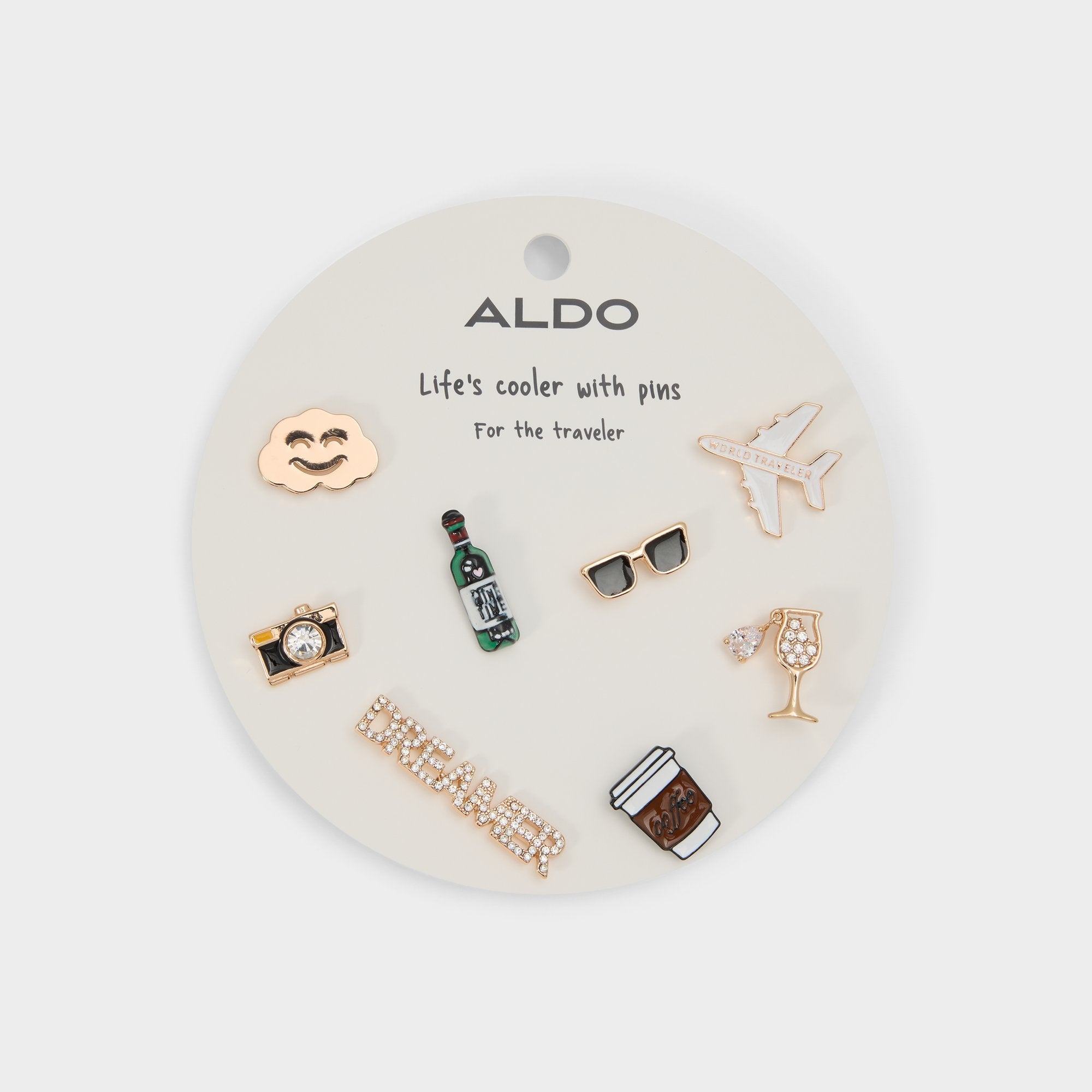 Aldo Traveler Gold/Clear Multi Women's Accessories - Decorative pins Women|Accessories