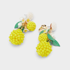 Aldo Limonatta Medium Yellow Women's Earrings - Chandelier earrings Women|Accessories