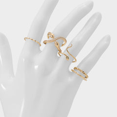 Aldo Blancan Gold/Clear Multi Women's Rings - Multi finger rings Women|Accessories