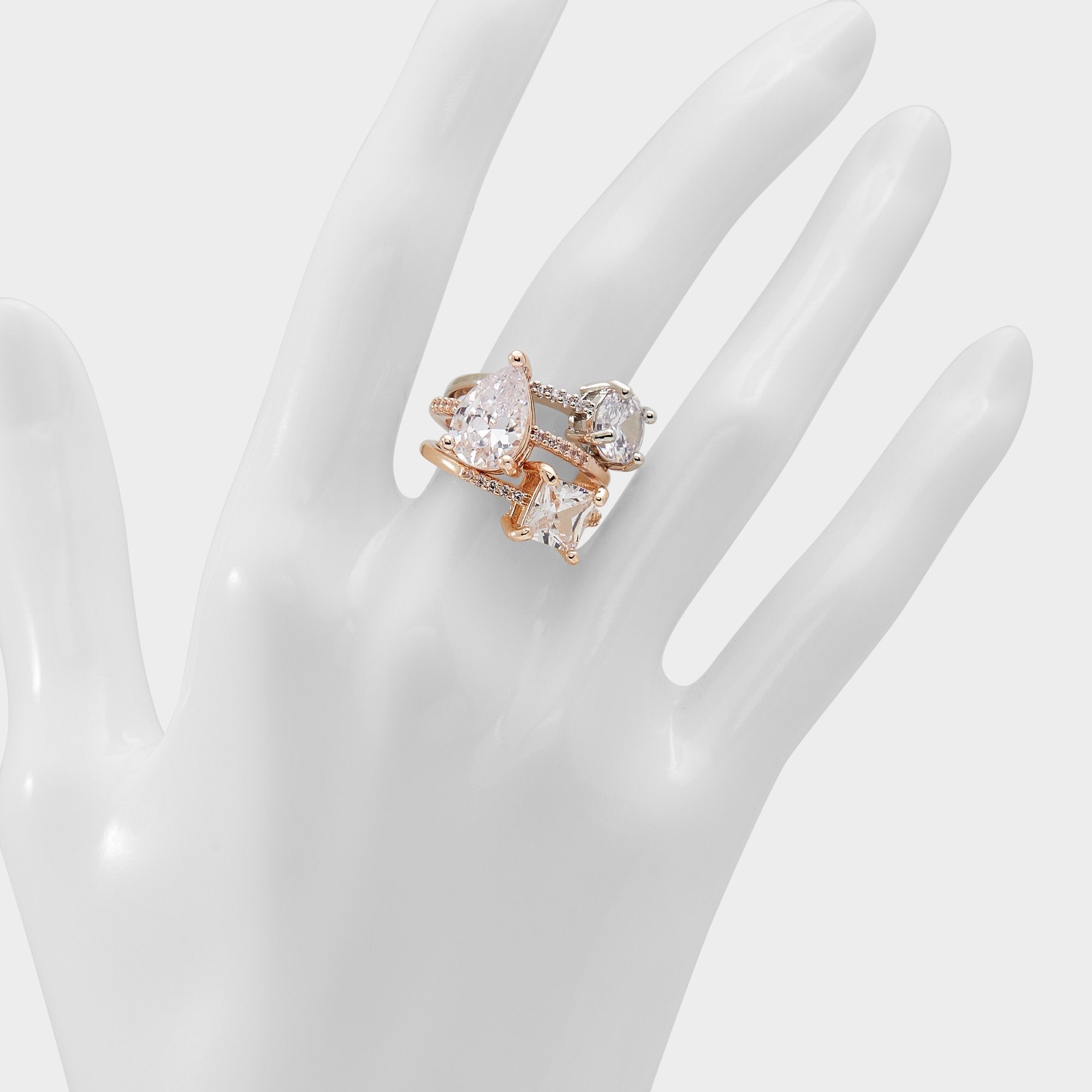 Aldo Alabridar Metallic Multi Women's Cubic Zirconia - Stackable rings Women|Accessories