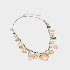 Aldo Bohemian in Dark Green - Charm necklace Women|Accessories