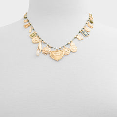 Aldo Bohemian in Dark Green - Charm necklace Women|Accessories