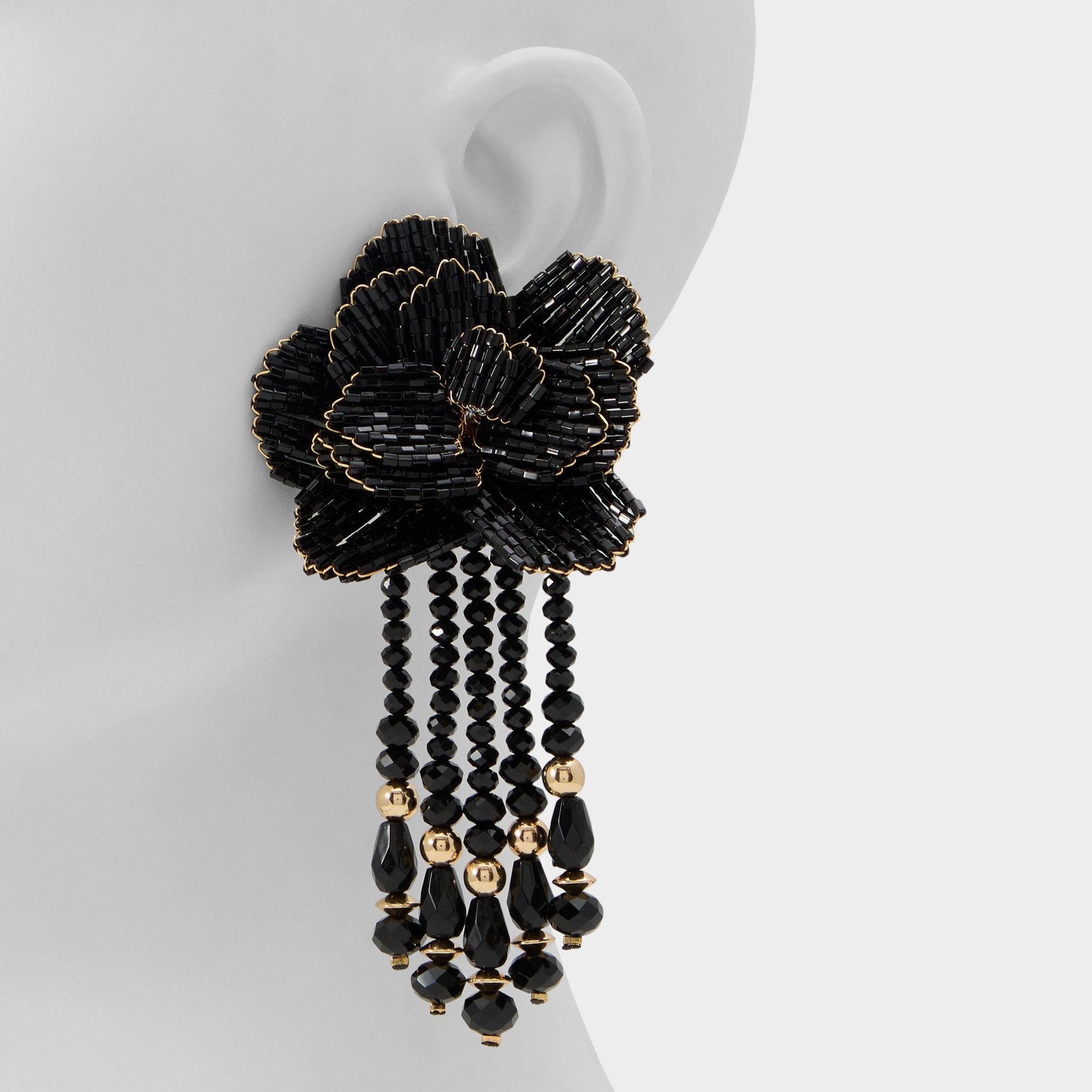 Aldo Petalia Black/Gold Multi Women's Earrings - Statement earrings Women|Accessories