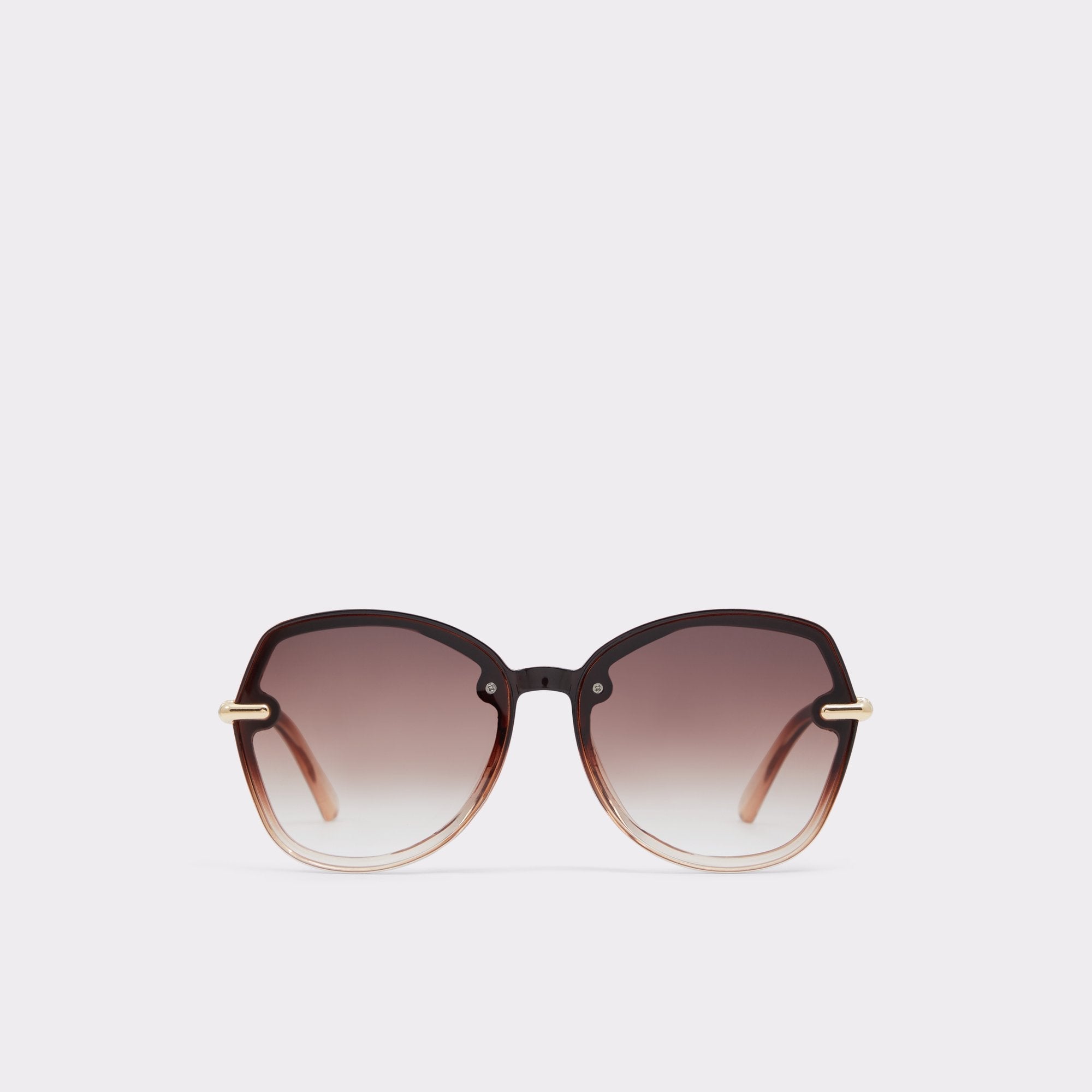 Aldo Cortegaca Brown Women's Round - Square sunglasses Women|Accessories