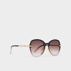 Aldo Cortegaca Brown Women's Round - Square sunglasses Women|Accessories
