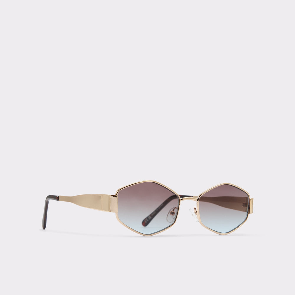 Aldo Rilibaen Gold Women's Round - Sunglasses Women|Accessories
