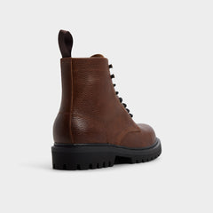 Aldo Doublezero in Dark Brown - Combat boot, Lug sole Men