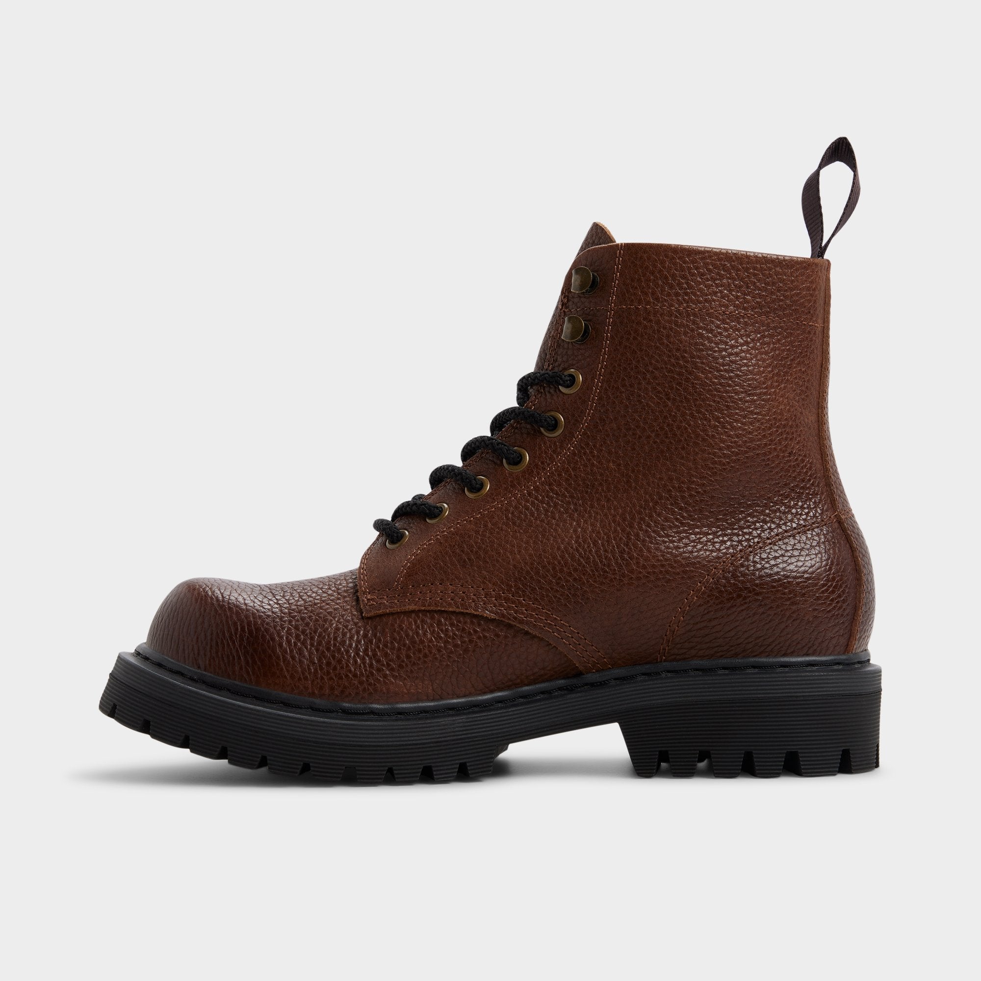 Aldo Doublezero in Dark Brown - Combat boot, Lug sole Men