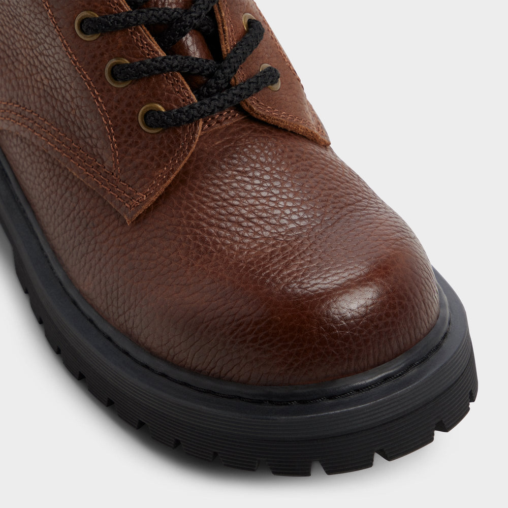 Aldo Doublezero in Dark Brown - Combat boot, Lug sole Men